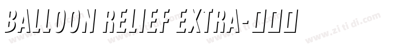 balloon relief extra字体转换